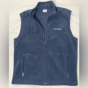 Columbia Navy Blue Fleece Vest Large